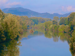 Walk along the river Serchio