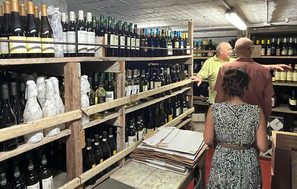 The Da Ö Vittoriö wine cellar, Recco