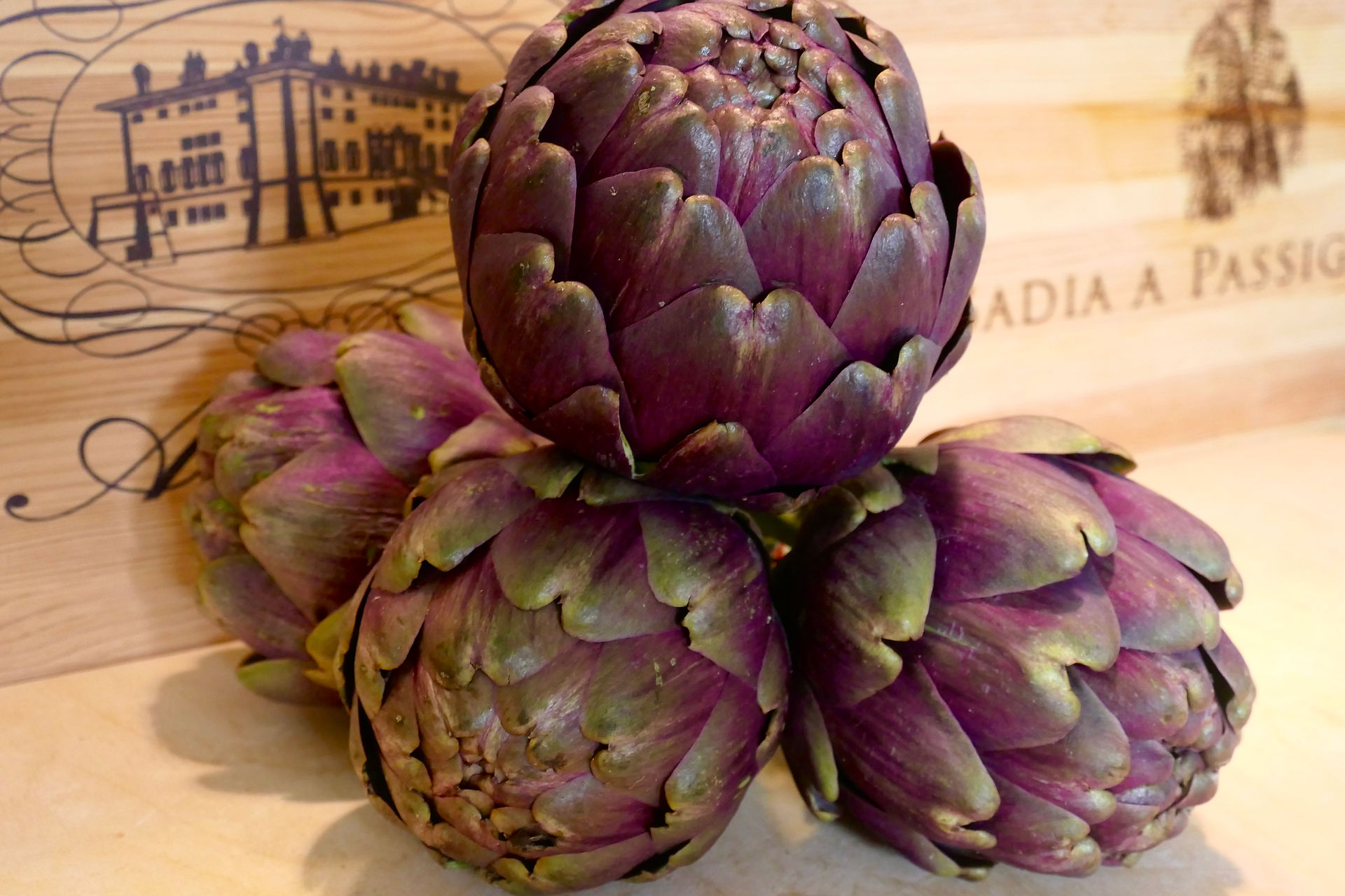 Globe variety artichokes