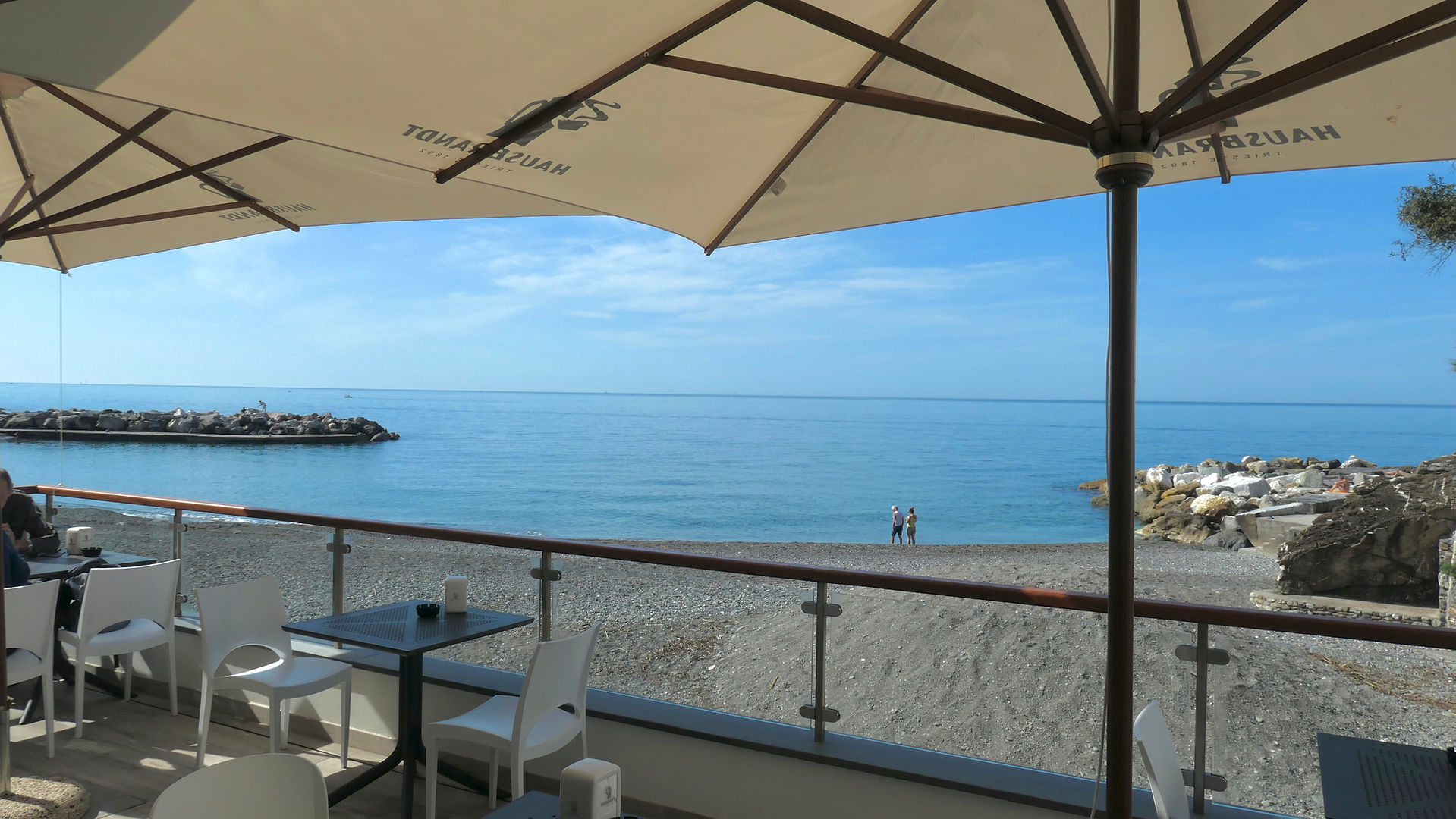 beach cafe in Zoagli, Liguria
