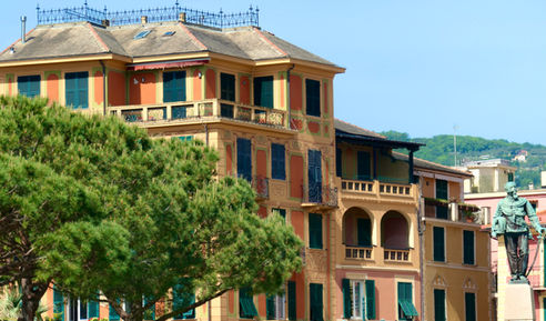 colored buildings in santa margherita ligure