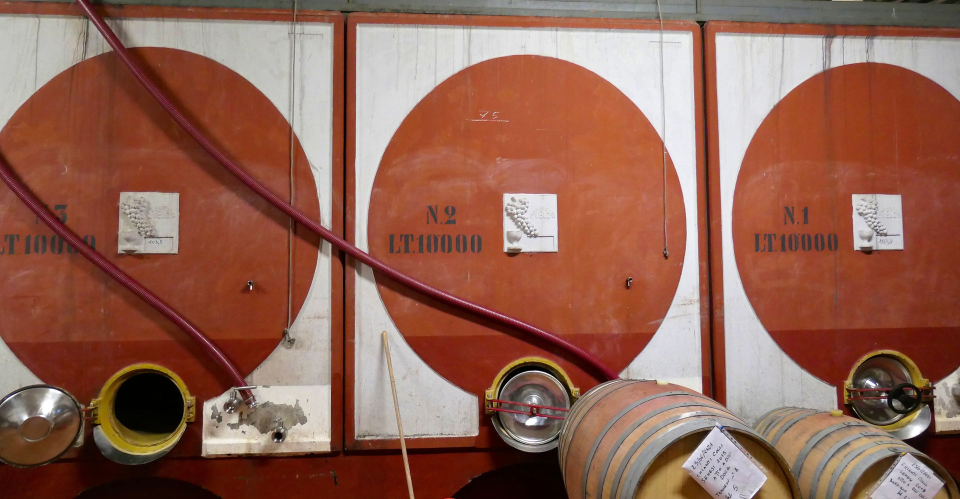 concrete tanks at La Torre alle Tolfe
