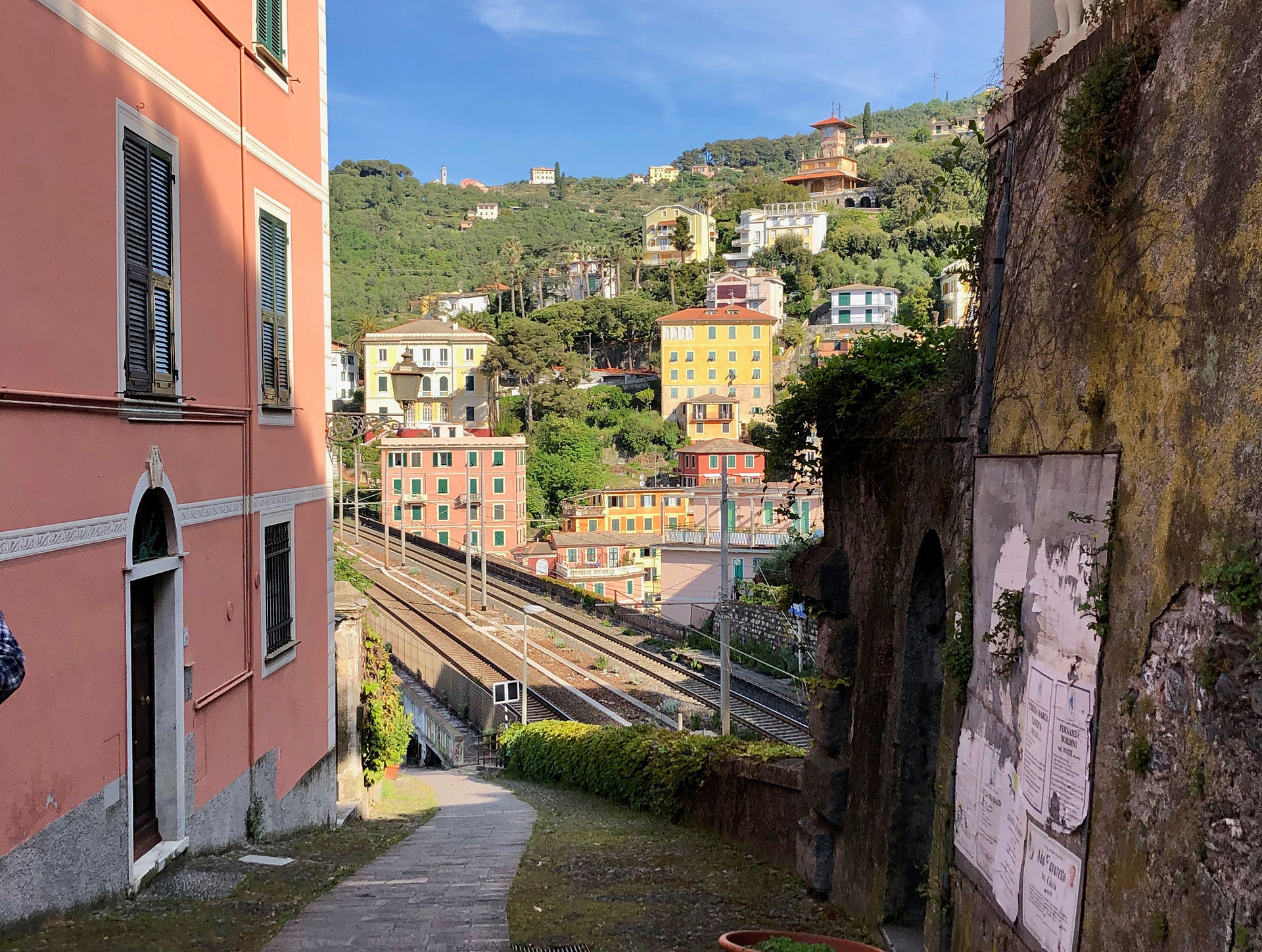 path down to the beach in Zoagli, Liguria