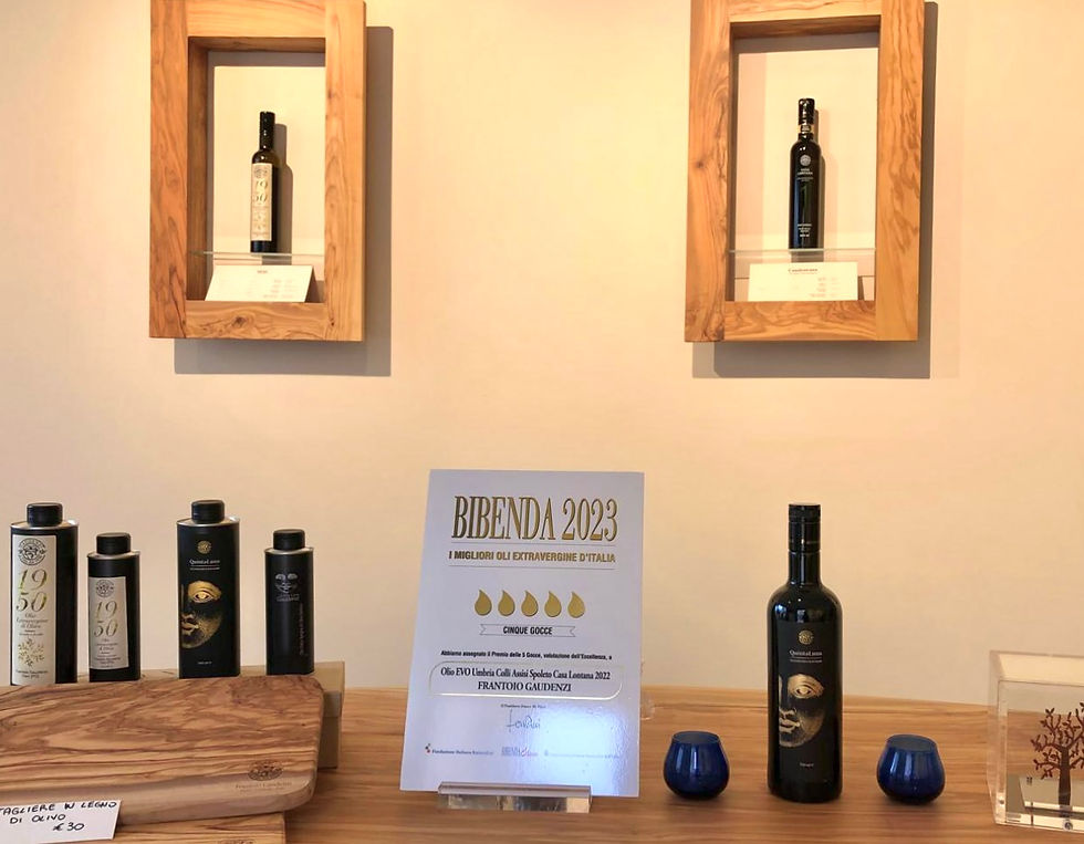The Frantoio Gaudenzi shop in Trevi