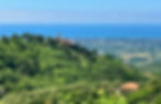View of the coastline from the hills near Camaiore