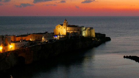 Vieste, Italy at sunset