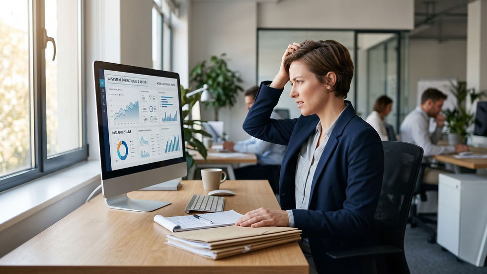 Frustrated human using AI tools