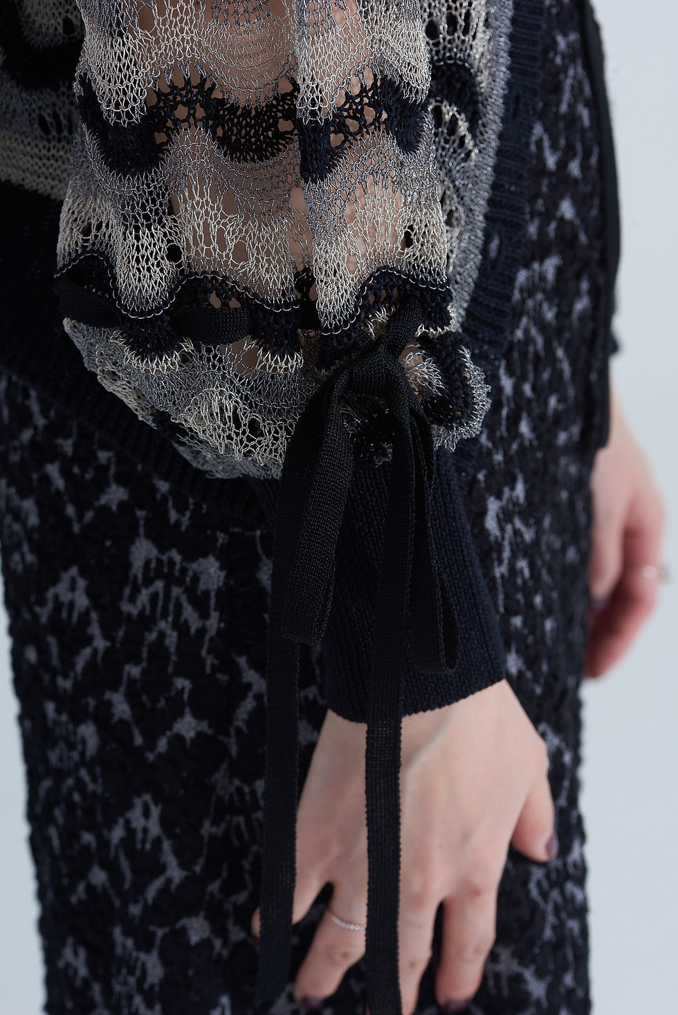 サムネイル： Sazanami Lace Cardigan - Black【6th】