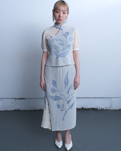 Ikyou Blouse - white【8th】 | tunica-knit