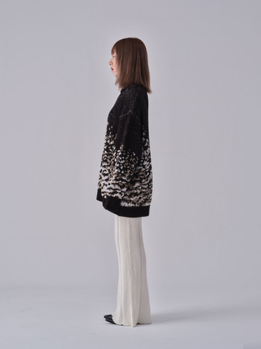 Raicho Jacquard Top - black | tunica-knit