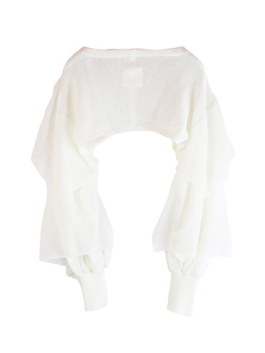 Habutae Bolero - white【8th】 | tunica-knit