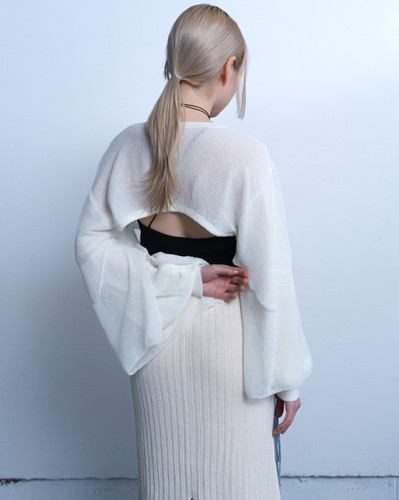 る*中様 tunica Habutae Bolero - white 新品未使用 Habutae Bolero - white【8th】 | tunica-knit