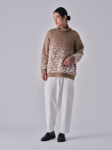 Raicho Jacquard Top - beige | tunica-knit