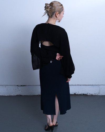 Habutae Bolero - black【8th】 | tunica-knit