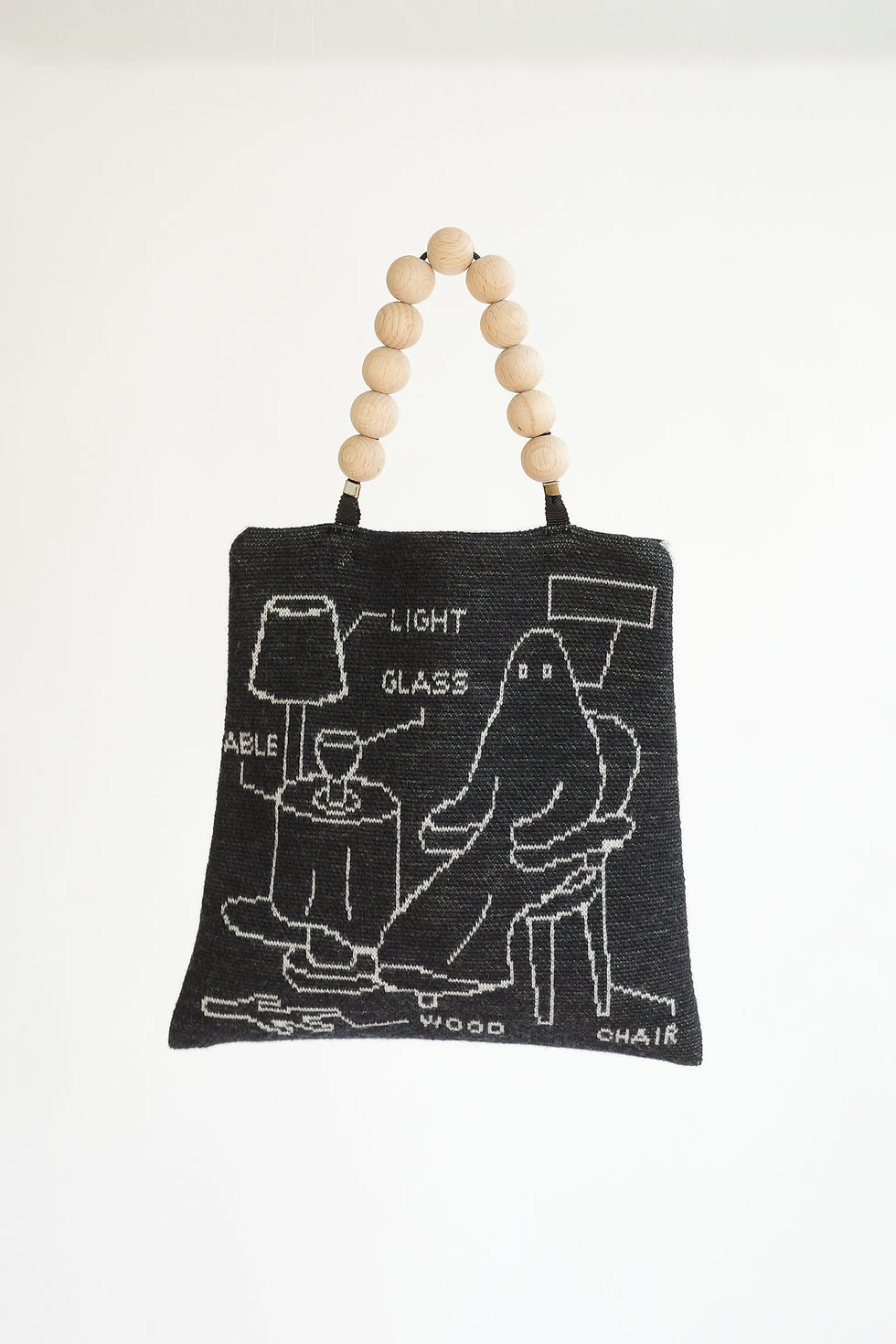 Thumbnail: knit bag  [おばけ×木球]