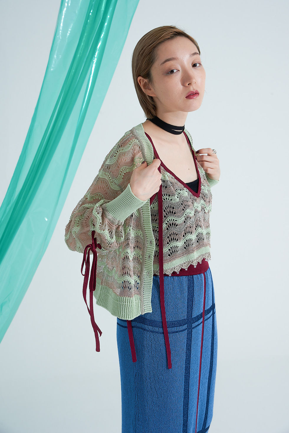 サムネイル： Sazanami Lace Cardigan - Mint【6th】