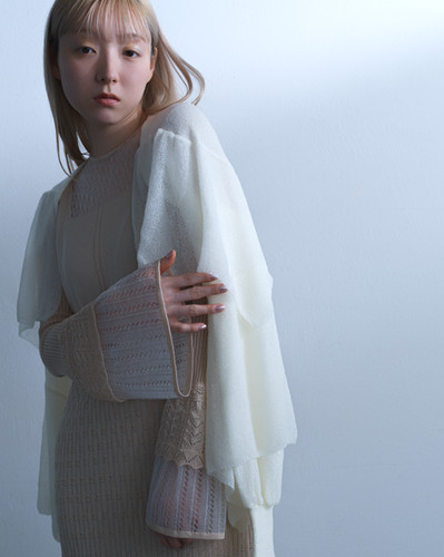 Habutae Bolero - white【8th】 | tunica-knit