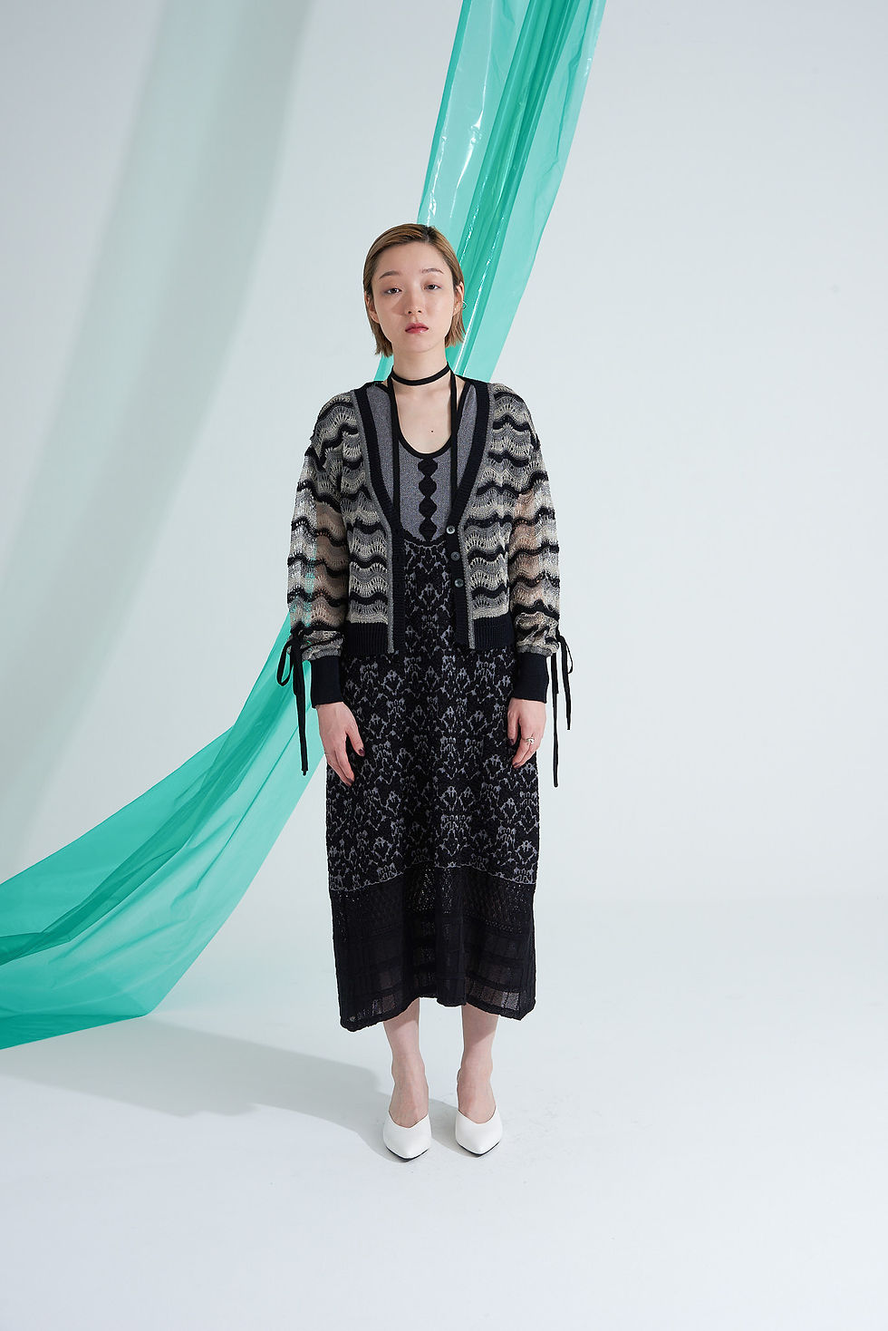 サムネイル： Sazanami Lace Cardigan - Black【6th】