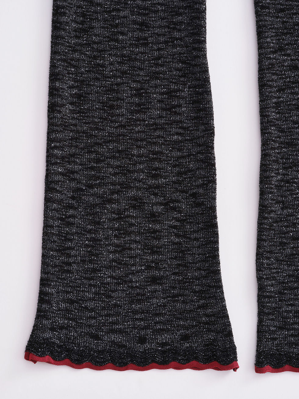 サムネイル： Melange Flare Pants - black【7th】