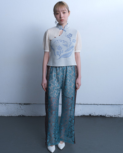 最終値下げ‼️tunica Ikyou Blouse-whiteチャイナ　完売品 Ikyou Blouse - white【8th】 | tunica-knit