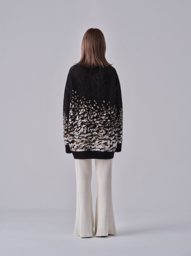 Raicho Jacquard Top - black | tunica-knit
