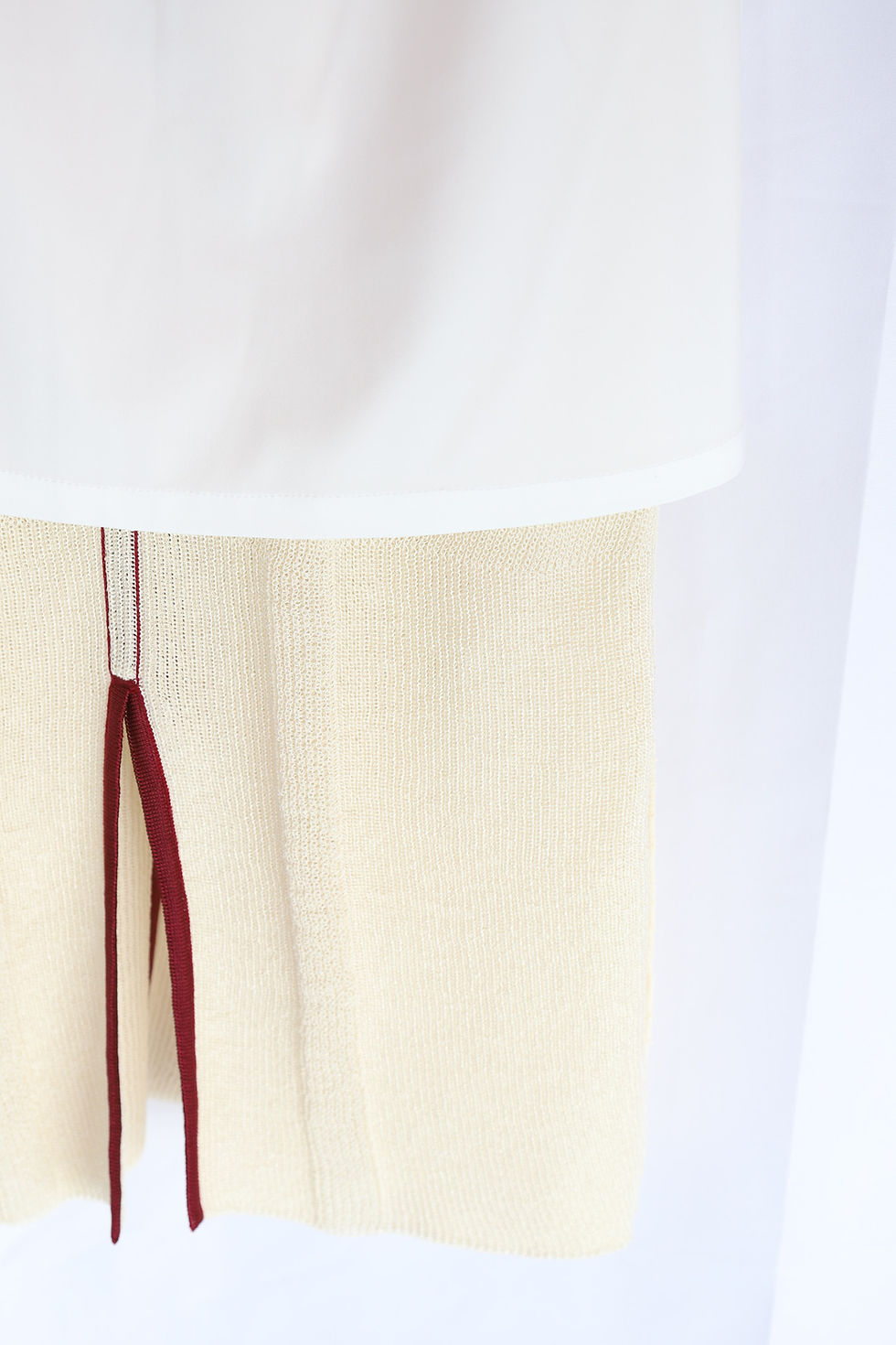 サムネイル： Washi Knit Line Skirt - White【6th】