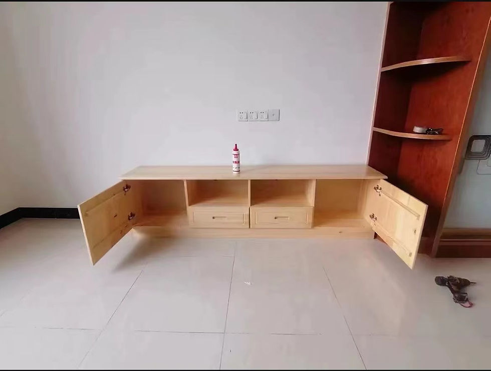 縮圖：可訂造尺寸松木原木電視櫃 闊100/120/140/160/180 *歡迎提供尺寸訂造