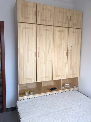 縮圖：實木衣櫃組合床 3尺/4尺/5尺 床下結構可選櫃桶/油壓床  尺寸顏色可訂做*包運費