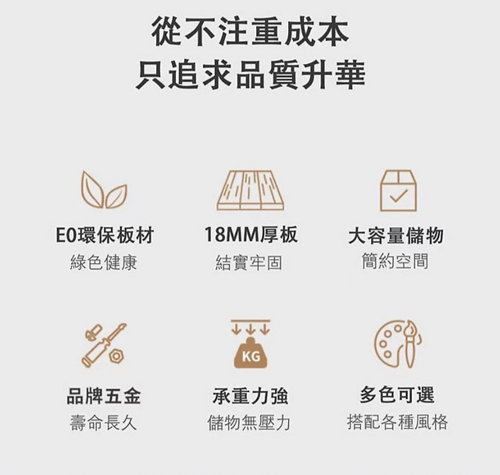 縮圖：(包運費) 白色/原木色   開門衣櫃   固定尺寸可選 (約10日左右送達)