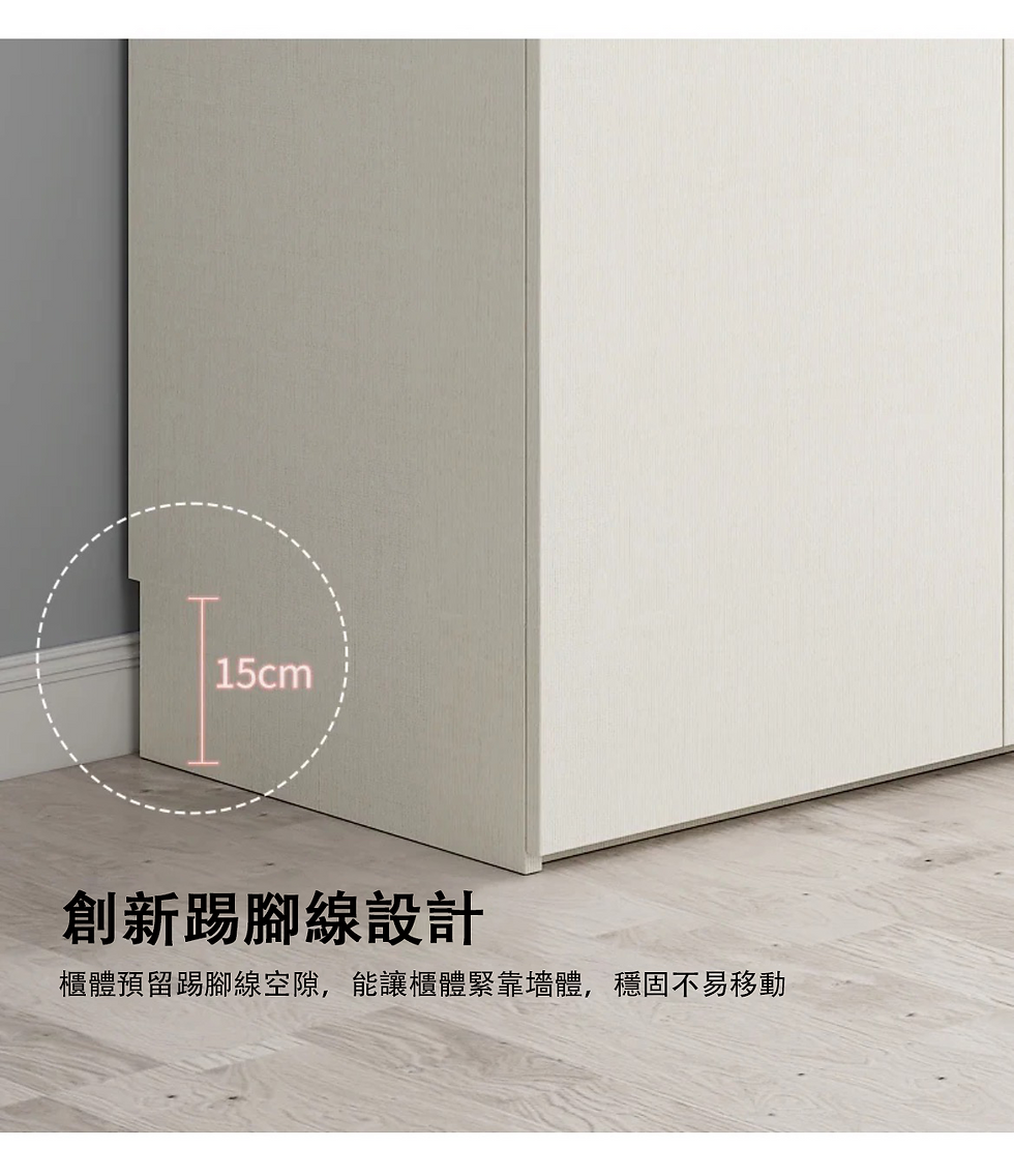 縮圖：輕奢衣櫃 $1250每橫呎 內空可訂製 顏色可選擇(包運費)