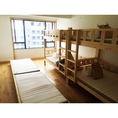 縮圖：實木碌架床+子母床三層床  bed026*包運費可訂做