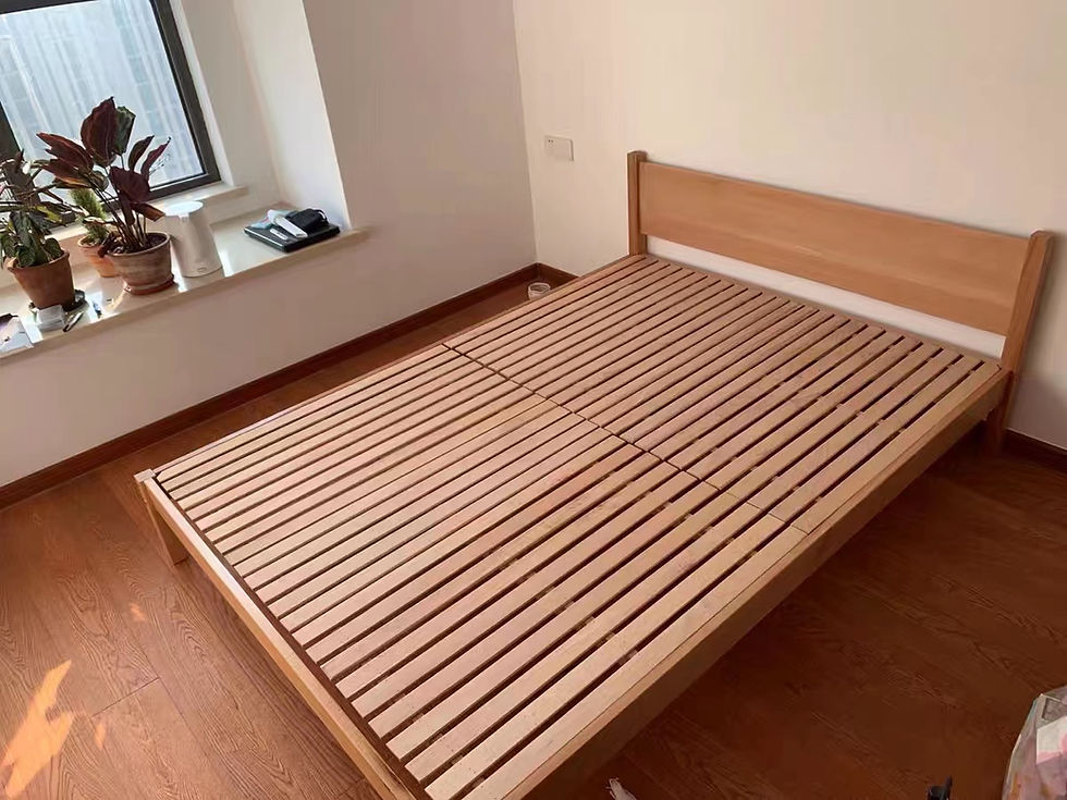 縮圖：櫸木實木床架 3尺/4尺/5尺 bed102B 包運費可訂做