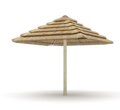Palhota Cape Reed quadrado 400 x 400 cm