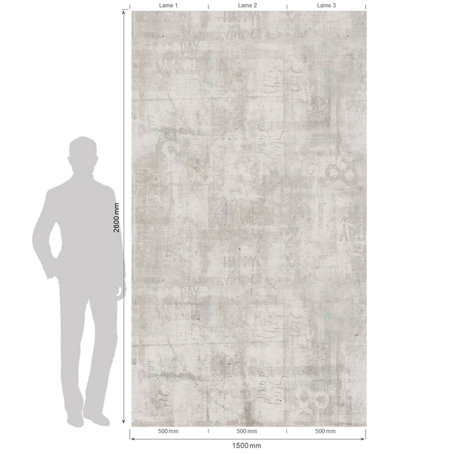 Painel de Parede Betão Gráfico – Grosfillex