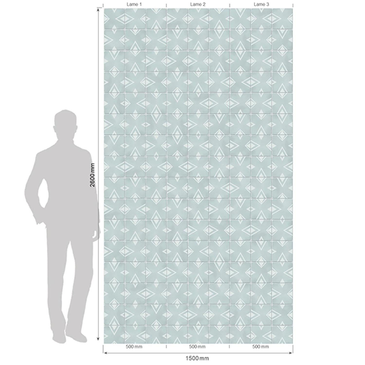 Painel de Parede Azulejo Diamante Azul Claro – Grosfillex