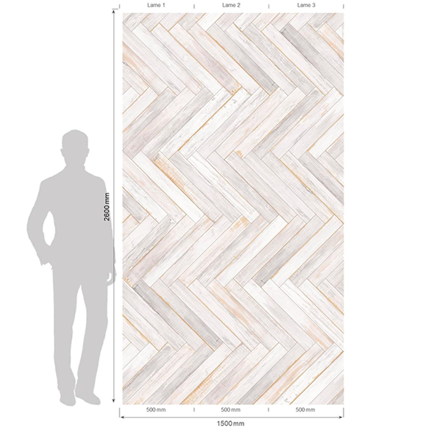 Painel de Parede Cabane Branco Chevron H – Grosfillex