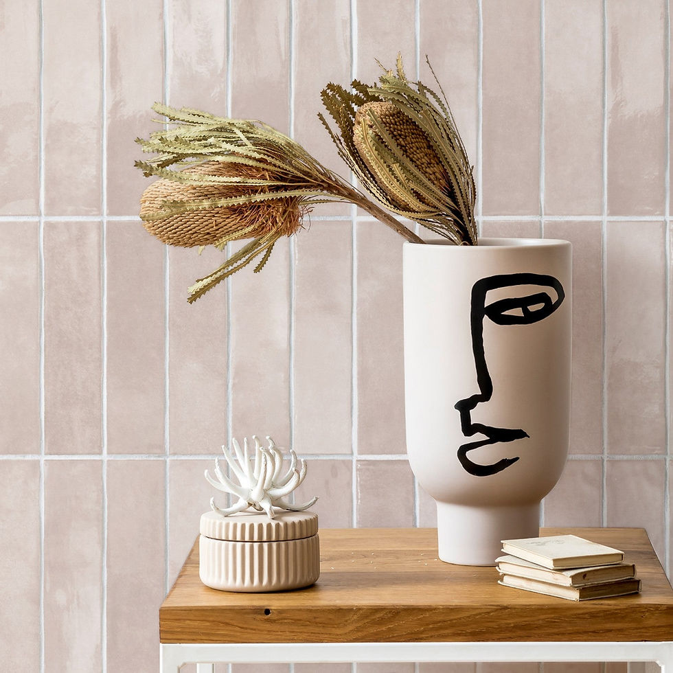 Miniaturbild: Painel de Parede Azulejos Verticais Rosa – Grosfillex