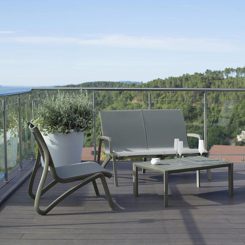 Miniaturbild: Cadeira C\Braço Sunset Green Edition Lounge – Grosfillex