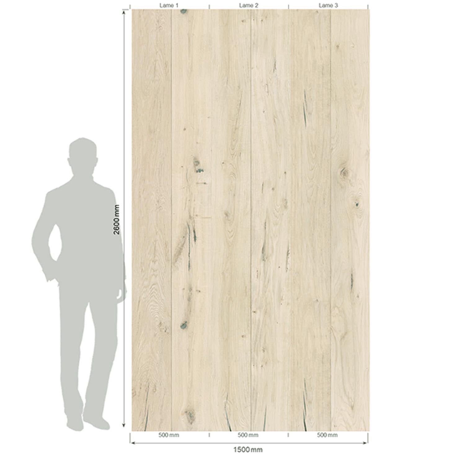 Painel de Parede Carvalho Antigo Claro – Grosfillex