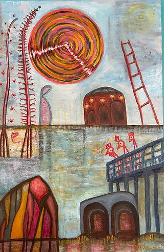 Susy Danelon-Enjoying the View-acrylic a