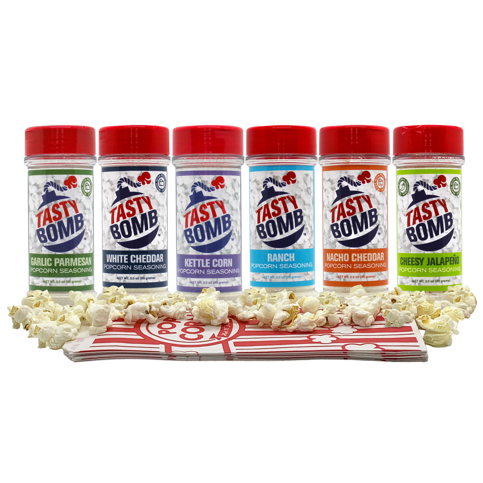 Popcorn Seasoning 6 Pack – Variety  of Flavors