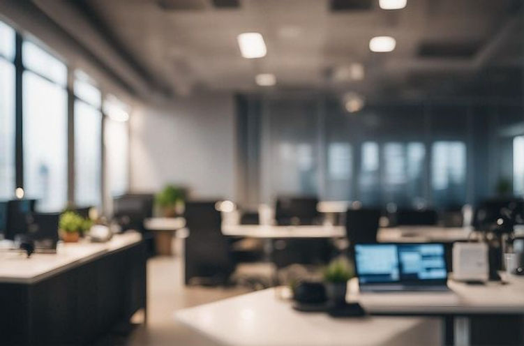 Fundo de escritório desfocado escritório desfocado para fundo de apresentação _ imagem Pre