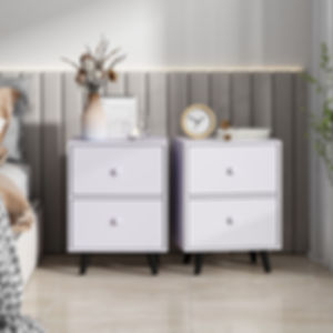 Set of 2 Mid Century Modern Nightstands