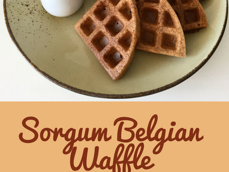 Waffle saudável de sorgo
