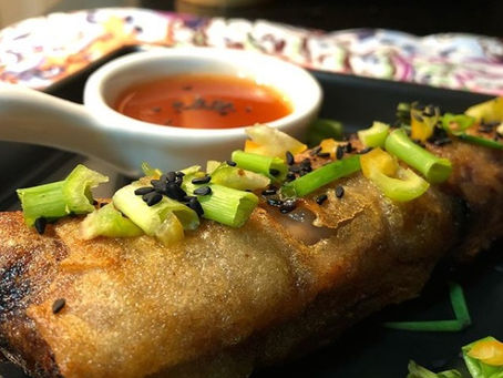 Rolinho vietnamita de legumes e frango: