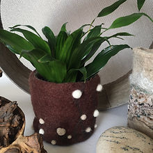 Objets décoratifs-cache-pot en feutre de laine