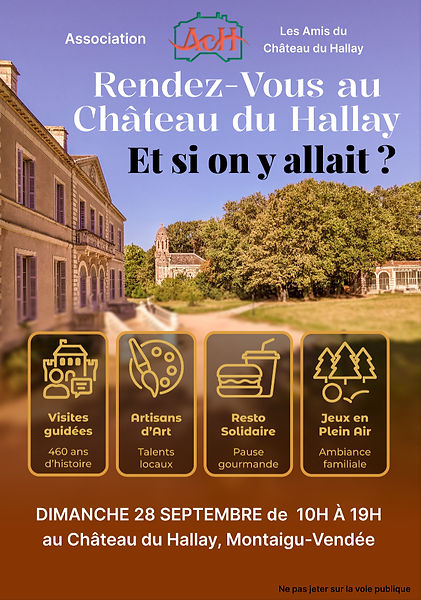 Affiche pour un rendez-vous au Château de Hallay