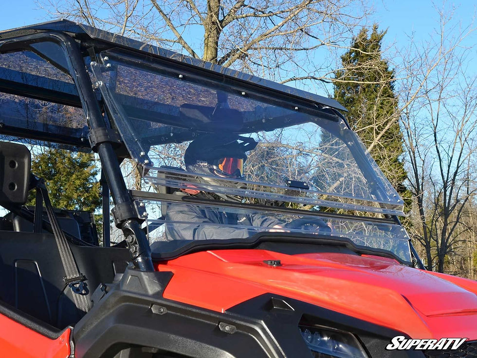 Thumbnail: SUPERATV Honda Pioneer 1000 Scratch Resistant FLIP-UP Windshield