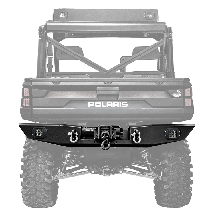 Thumper Fabrication TF010601-BK 2018-C POLARIS RANGER REAR WINCH BUMPER NO LIGHTS BLACK main image 0