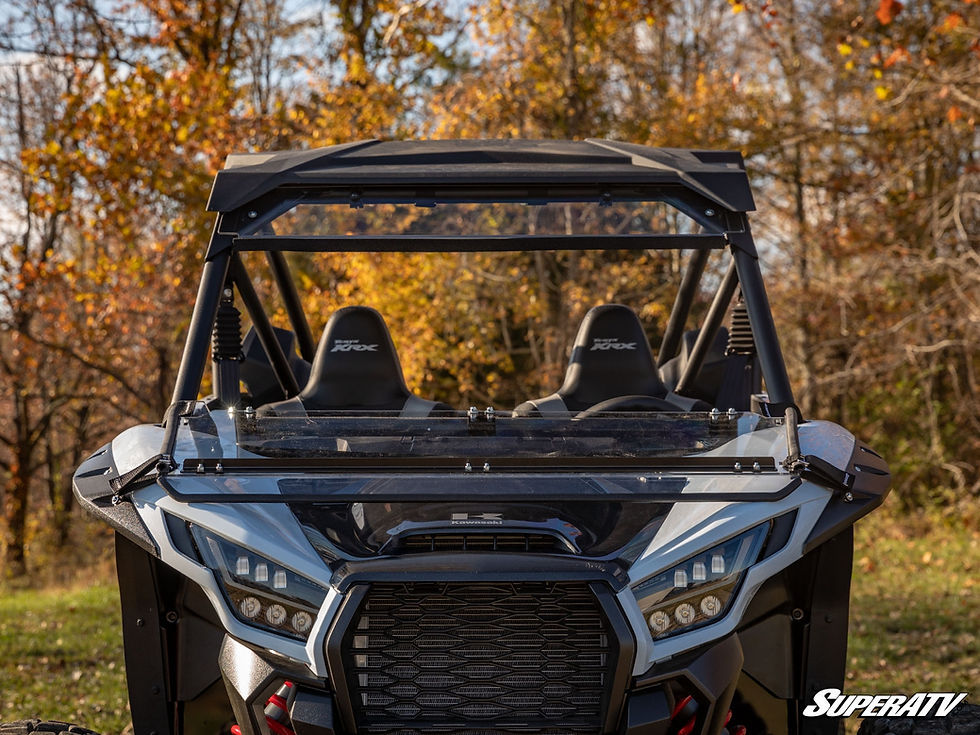 Thumbnail: SUPER ATV KAWASAKI TERYX KRX 1000 SCRATCH RESISTANT FLIP DOWN WINDSHIELD